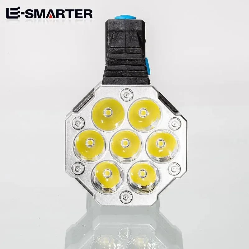 Smart Linterna de camping LED de alta potencia linterna de mano recargable con 7 luces y luz lateral COB. Effective