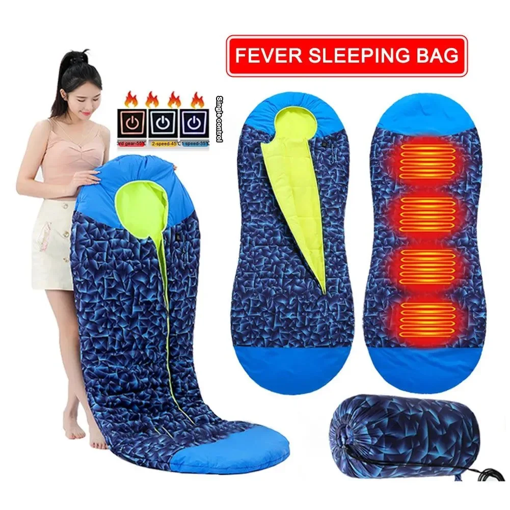 Fine Crafted Saco de dormir eléctrico con calefacción ligero cálido e impermeable Premium Material
