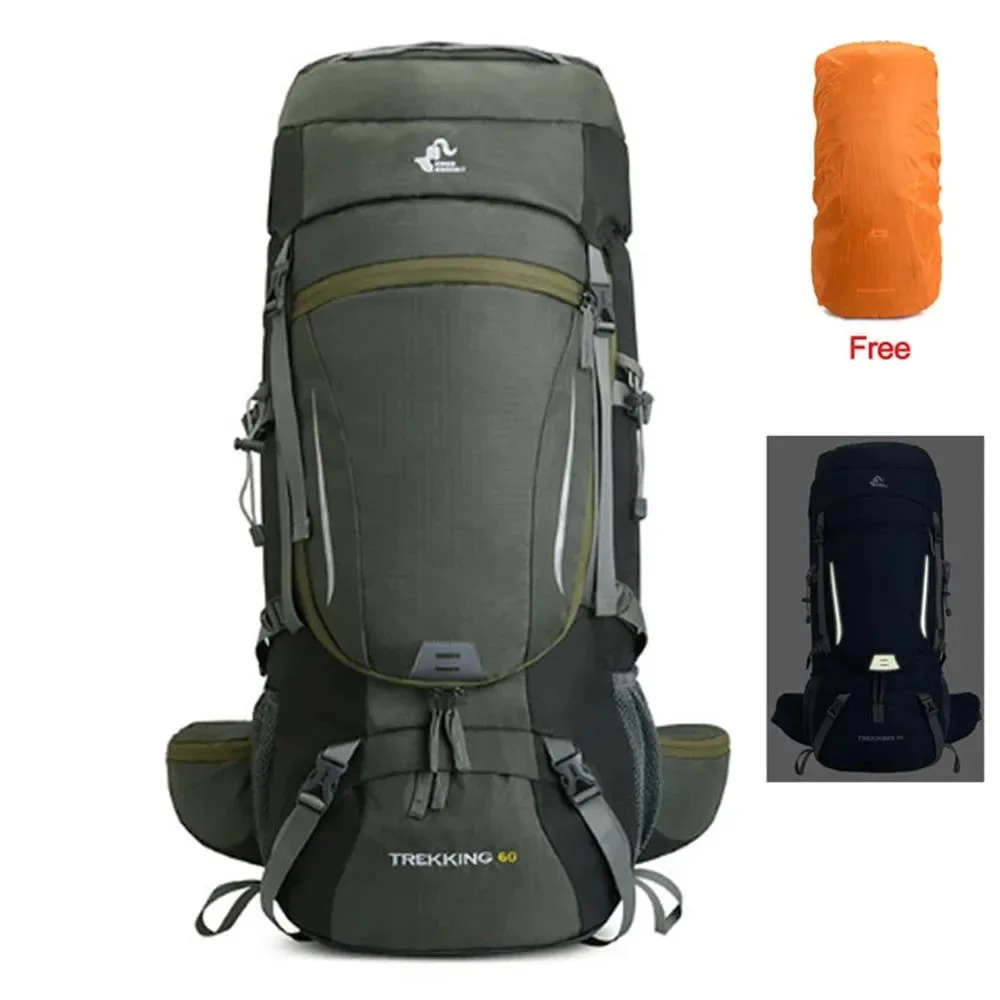 Fine Crafted Mochila grande de 60 litros para senderismo y montañismo para hombre mochila deportiva para exteriores camping y escalada. Eco-Friendly