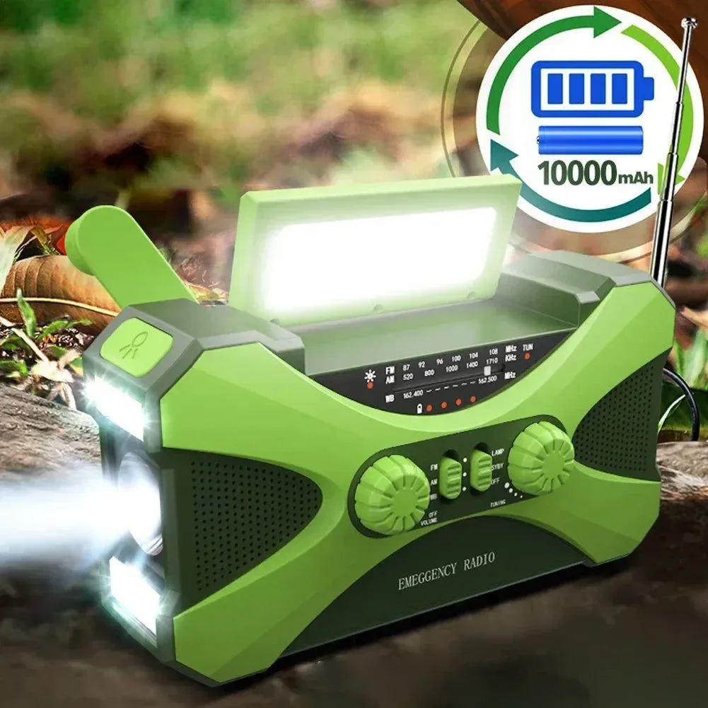 Sophisticated Generador eléctrico para exteriores radio de emergencia generador de manivela fuente de alimentación solar USB linterna LED lámpara de supervivencia de emergencia Responsible