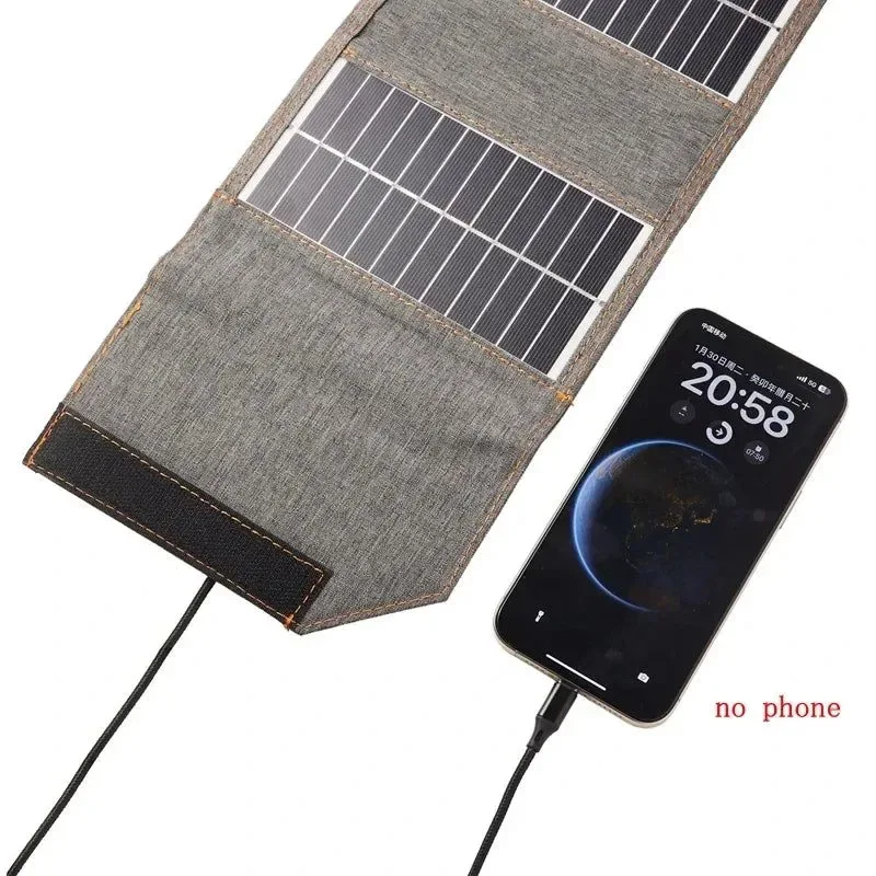 Solid Panel solar plegable de 130 W 80 W cargador solar USB de 5 V Banco de energía solar portátil para exteriores i para camping y senderismo cable 3 en 1 Next-Generation