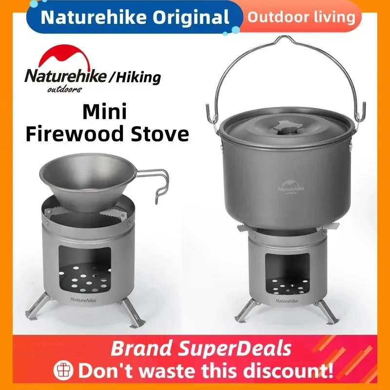 Safe Estufa de leña para camping Estufa de leña portátil de titanio plegable y ultraligera para picnics al aire libre Refined