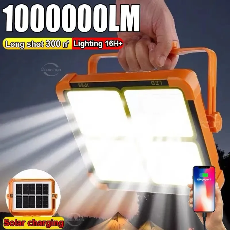 Enhanced Linterna de camping solar recargable de 20000 mAh banco de energía luz LED para tienda de campaña Trendy