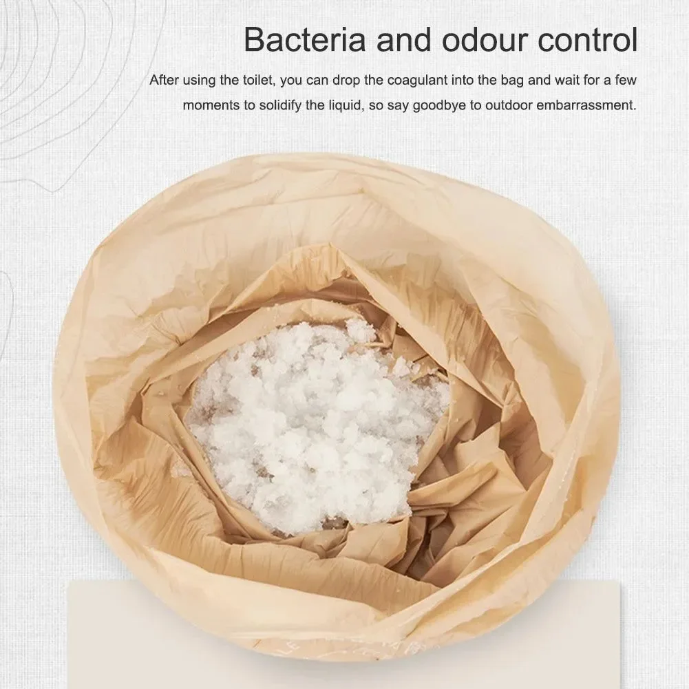 Breathable Gel absorbente ecológico y polvo desodorante polvo para baños de camping viajes y productos químicos para baños portátiles. Detailed