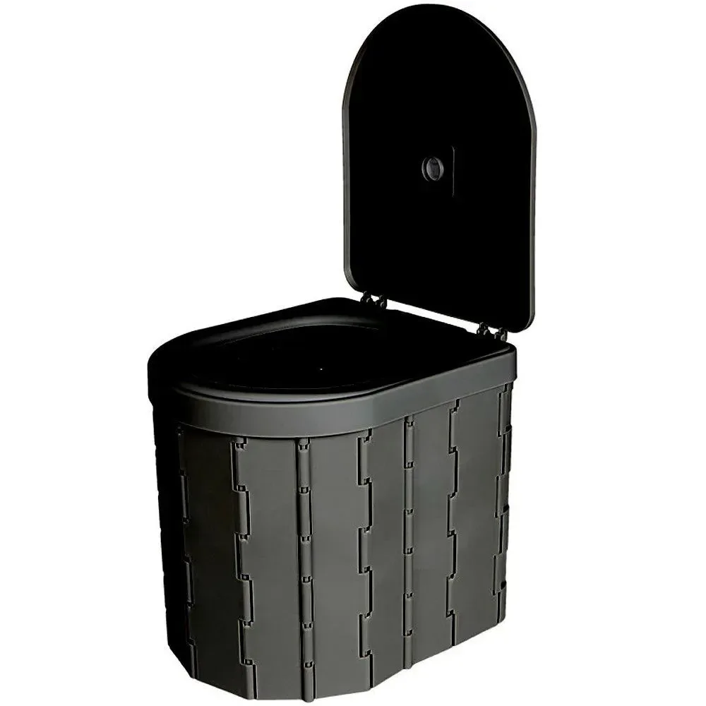Durable Inodoro portátil para acampar práctico inodoro plegable para montar en el coche i para viajes para adultos niños y ancianos. Antiolor y antideslizante. Optimized
