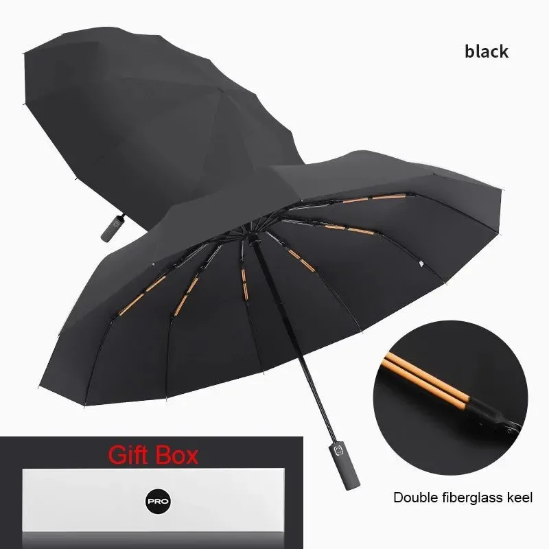 Minimalist Paraguas superresistente de 24 varillas protección UV uso dual para sol y lluvia con caja de regalo y dos años de garantía. Green