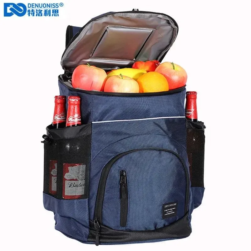 Fine Crafted Mochila térmica blanda de 33 L aislante a prueba de fugas con capacidad para 36 latas. I para almacenar alimentos y bebidas en viajes playa y cerveza. Reusable