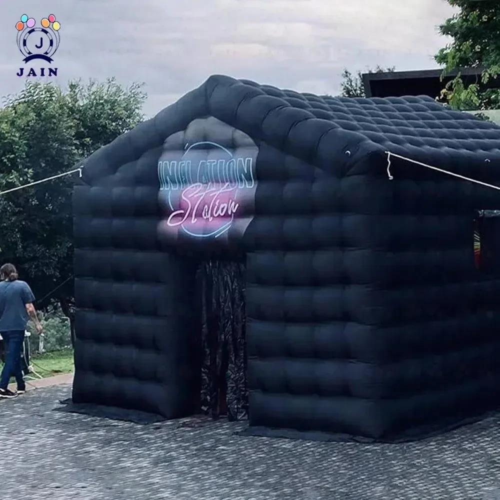 Fast Carpa inflable tipo cubo para discoteca pabellón portátil para fiestas de 6 x 6 m con ventilador de 950 W Detailed