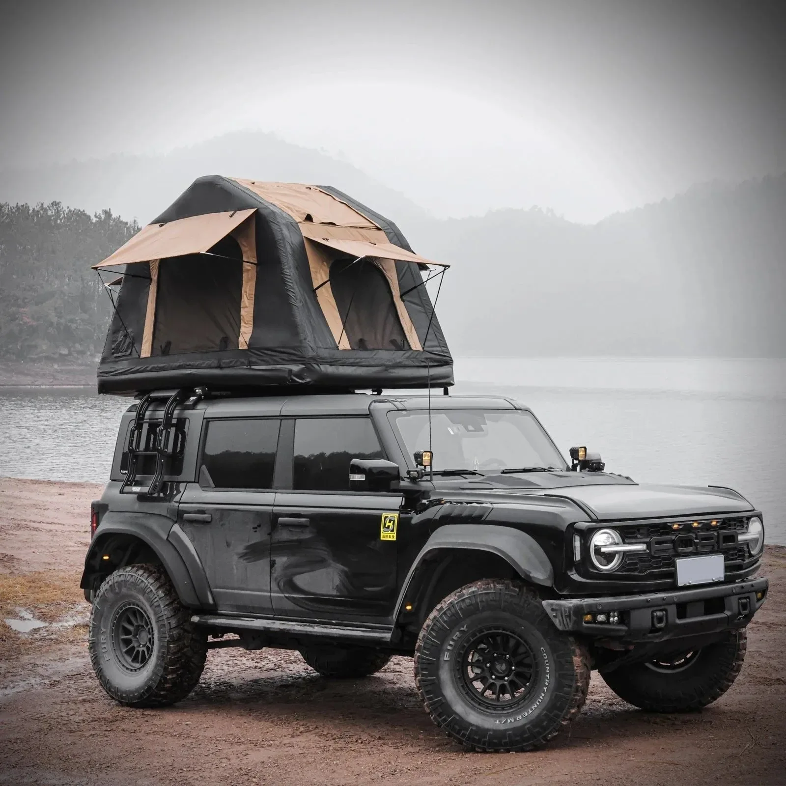 Smart Tienda de techo inflable carpa de camping de montaje rápido para 2 o 3 personas impermeable y ligera para SUV y camionetas. Reliable