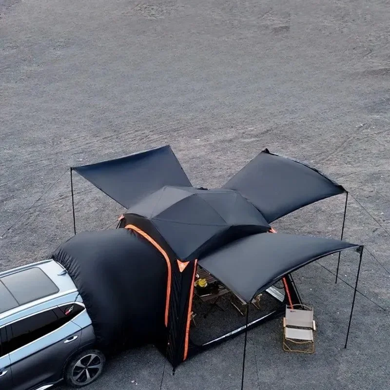 Innovative Tienda de techo hidráulica de apertura rápida – Toldo impermeable de doble capa – Refugio de camping para 5-8 personas Soft