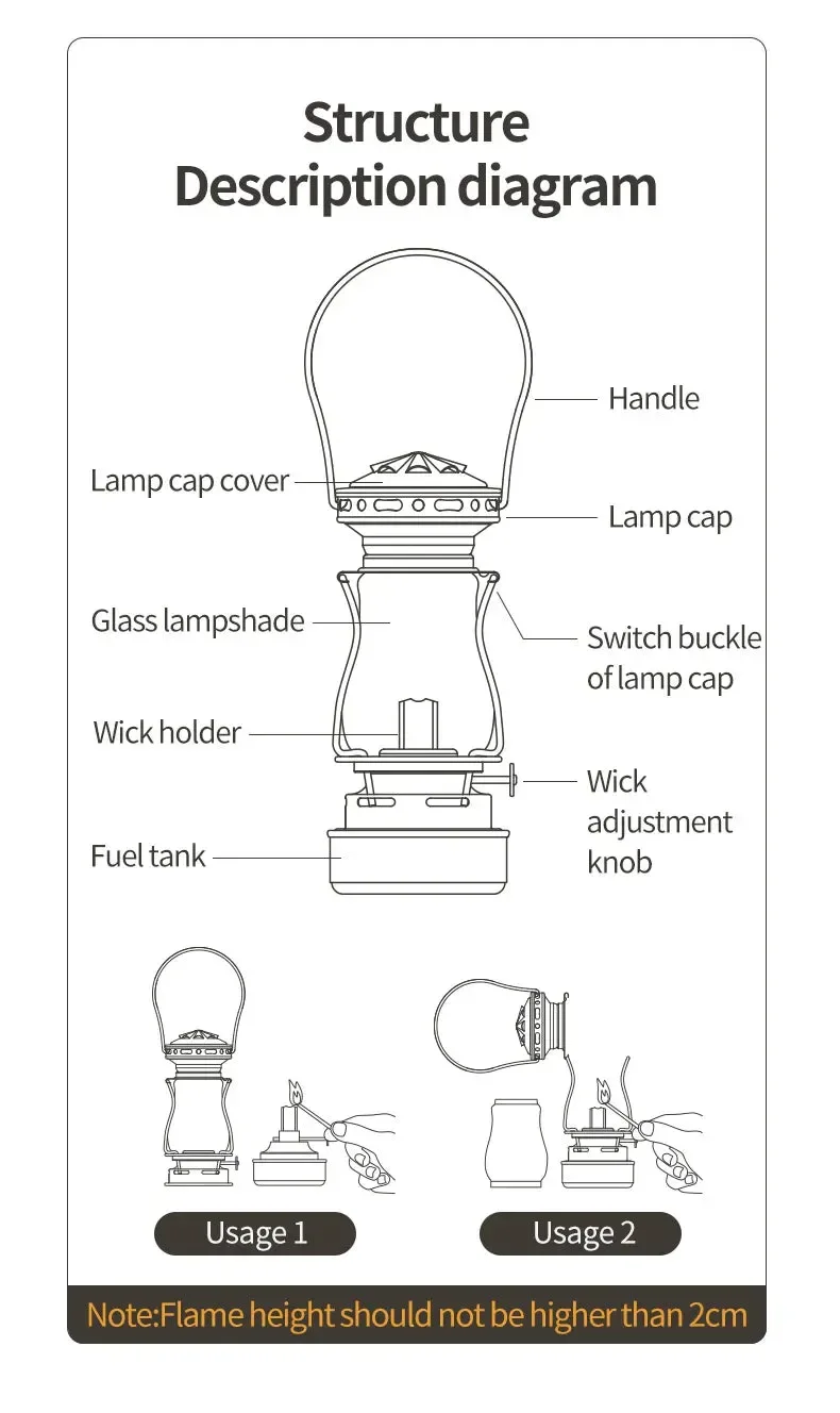 Expertly Made Vintage Kerosene Camping Lantern – 10-Hour Windproof Portable Oil Lamp for Outdoor Ambiance High-Performance