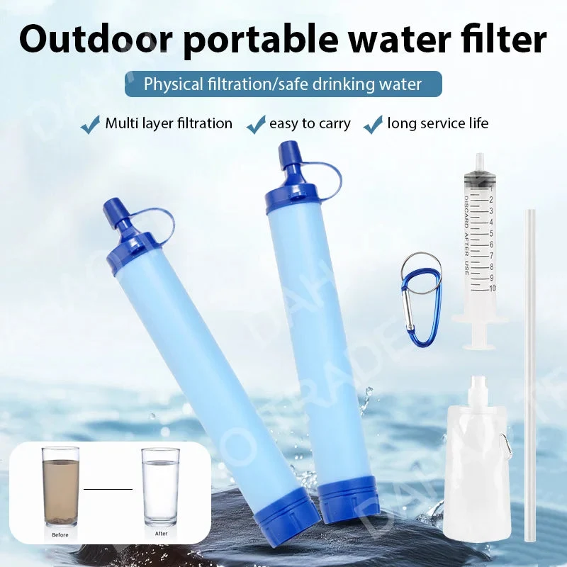 Selected Emergency Water Filter Straw – Portable Outdoor Water Purifier for Camping Hiking Survival Modern