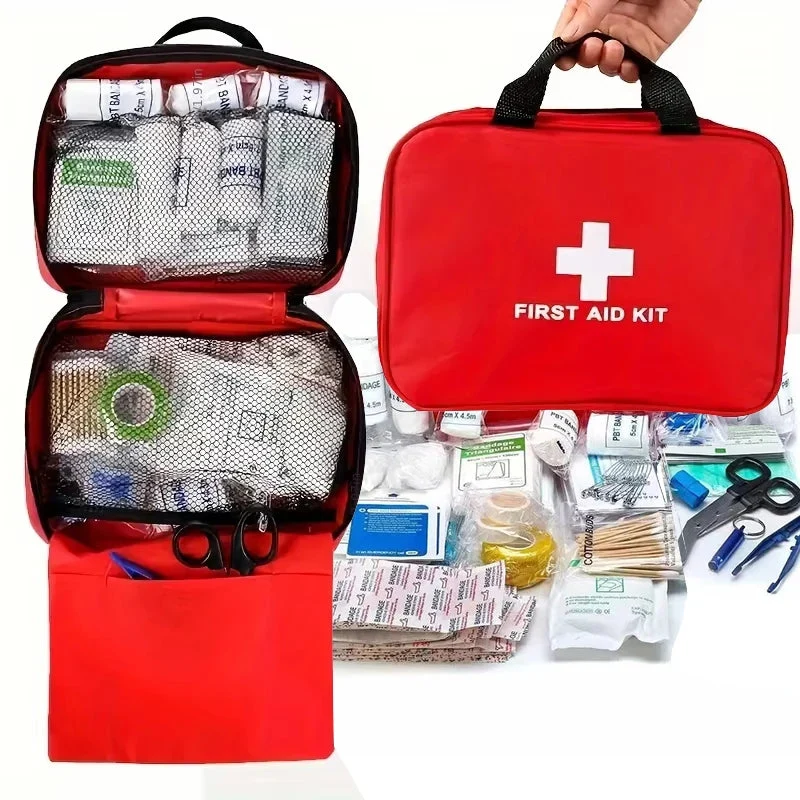 Crafted 184-Piece Portable First Aid Kit – Multi-Purpose Emergency Medical Bag for Outdoor Hiking Camping Sophisticated