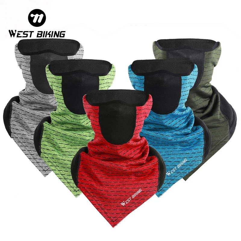 Comfortable WEST BIKING Windproof Thermal Neck Warmer – Fleece Ski Mask Scarf for Cycling Hiking Running Trendy