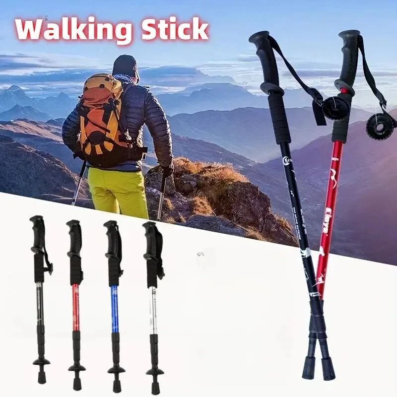 Modern Ultralight Foldable Trekking Poles Shock-Absorbing 53-110cm Smart