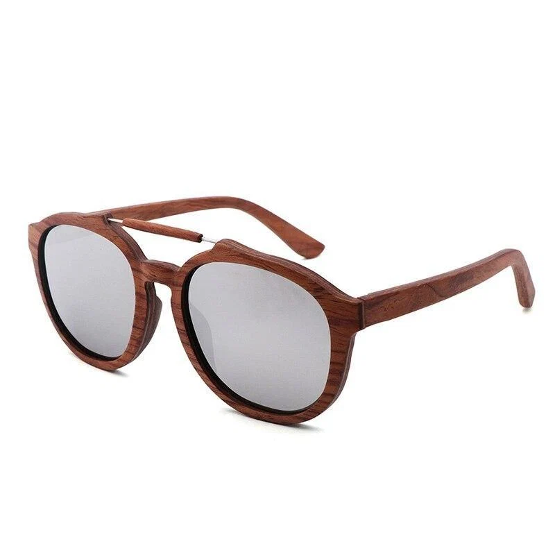 Classic Admiral Bamboo Polarized Sunglasses Comfortable