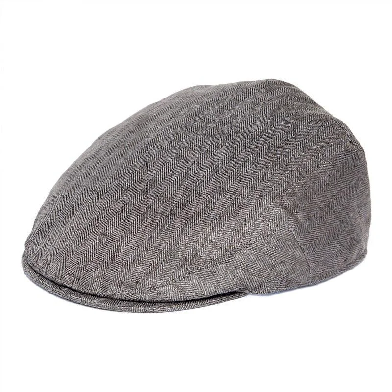 Premium Herringbone Linen Ivy Cap Traditional