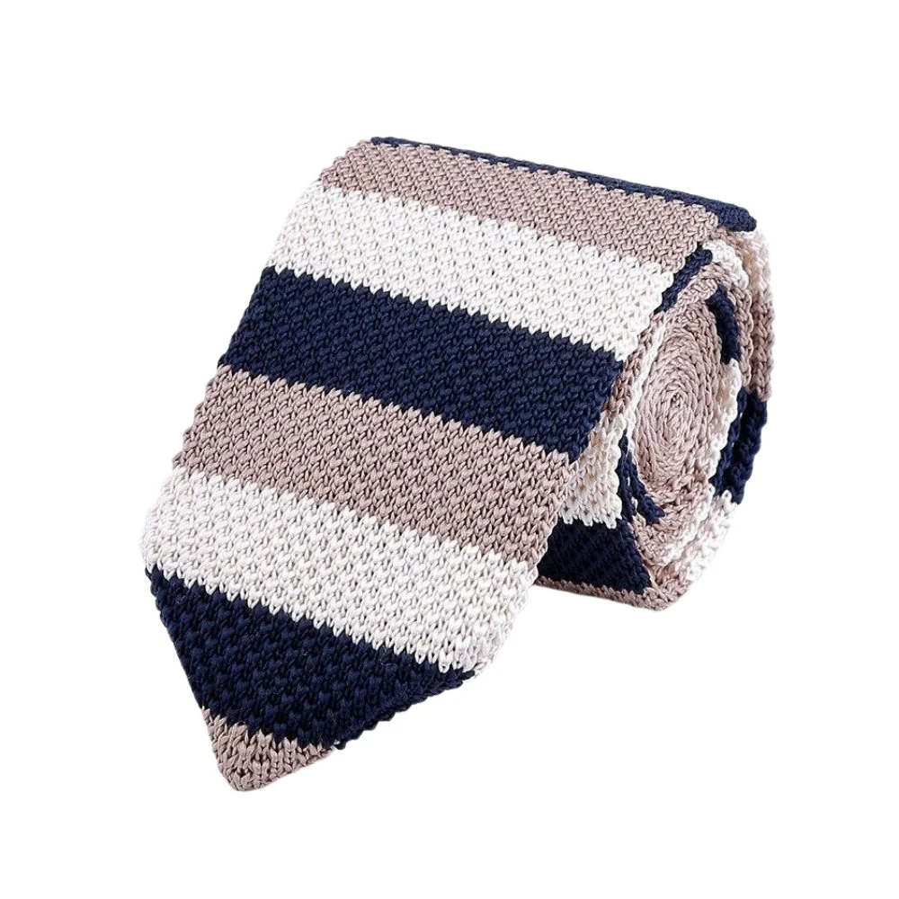 High-Performance Striped Knitted Tie Advanced