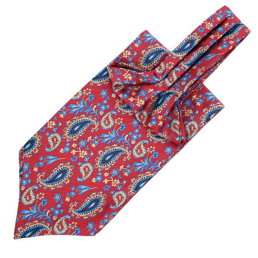 Superior Small Teardrop Paisley Ascot Tie Secure