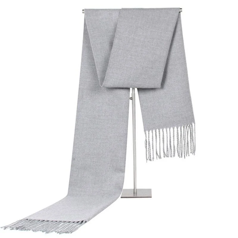 Fine Large Solid Cashmere Scarf Artisan