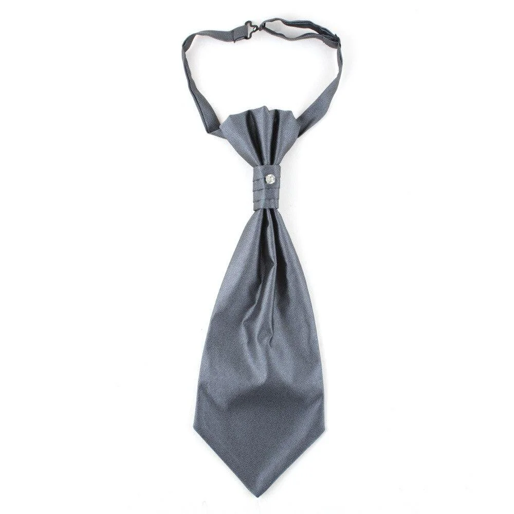 Lightweight Solid Wedding Ascot Tie Pre-Tied Unique