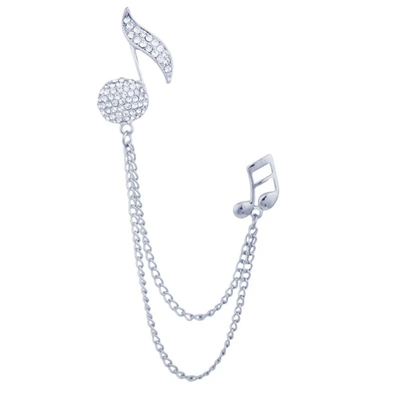 Luxury Melody Crystal Tassel Pin Unique
