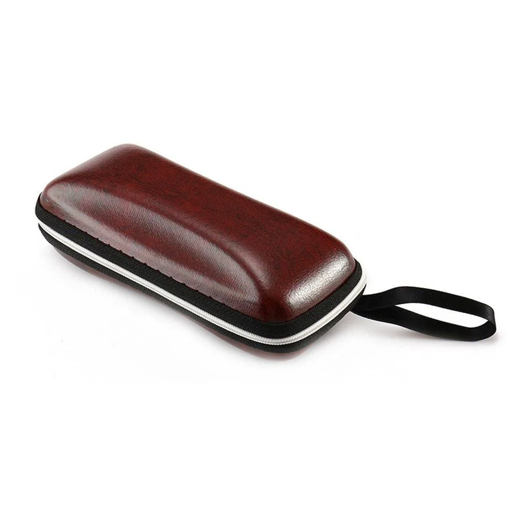 Excellent Leather Zippered Sunglass Case Sustainable