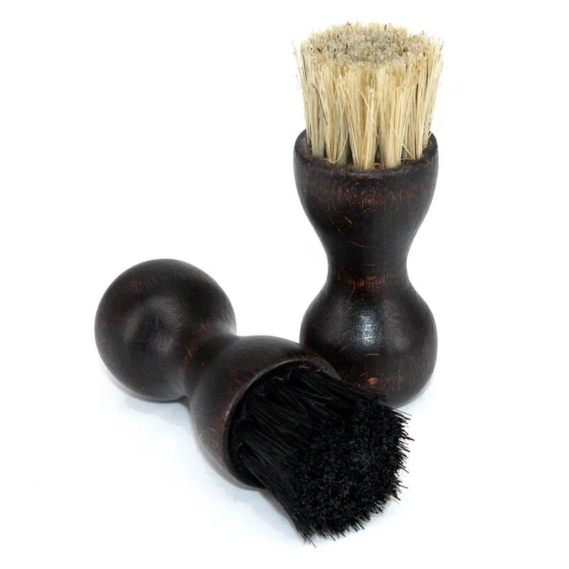 High-Performance Carlo Roud Pig Bristle Wooden Shoe Brush Artisan
