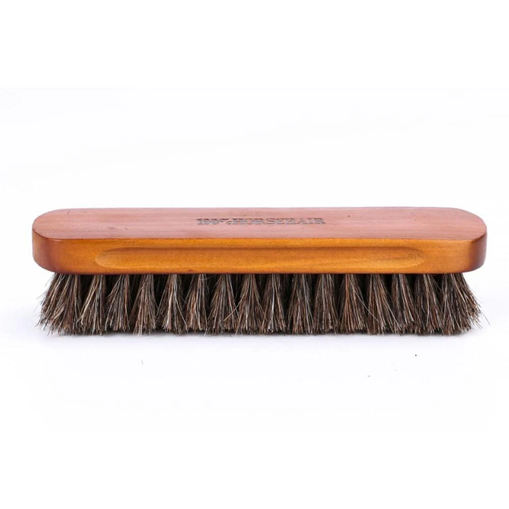Quality Fabio Professional Pure Horse Hair Wooden Shoe Brush Smart