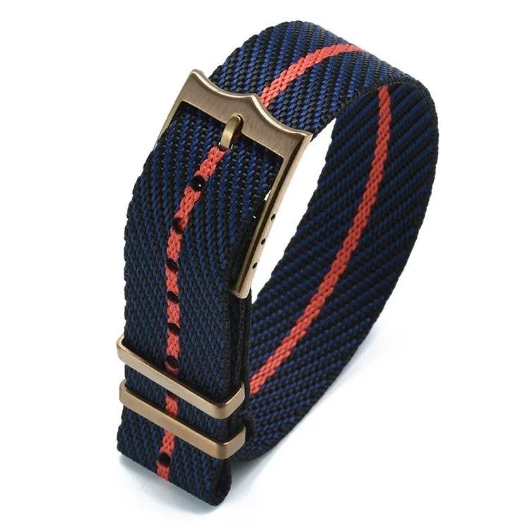 Responsible Patrice Nylon Zulu Watch Strap With Copper Pin Buckle Fine