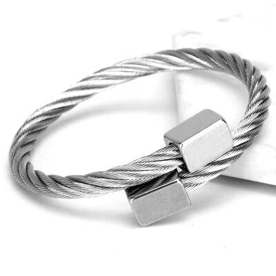 Functional Mario Stainless Steel Cuff Bracelet Sophisticated
