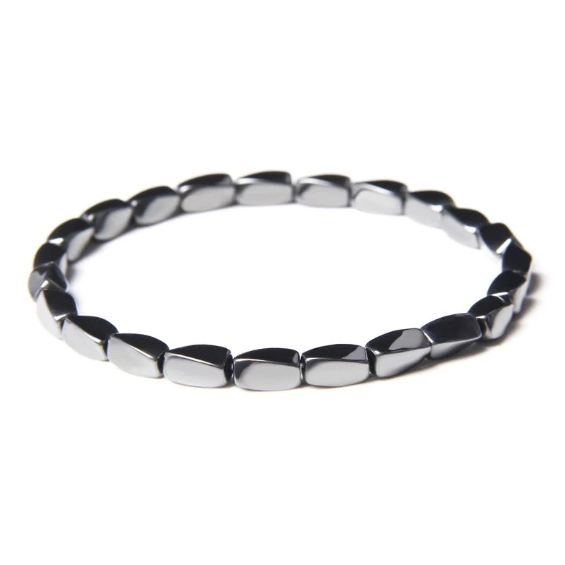 Next-Generation Geometric Hematite Beaded Bracelet Specialty