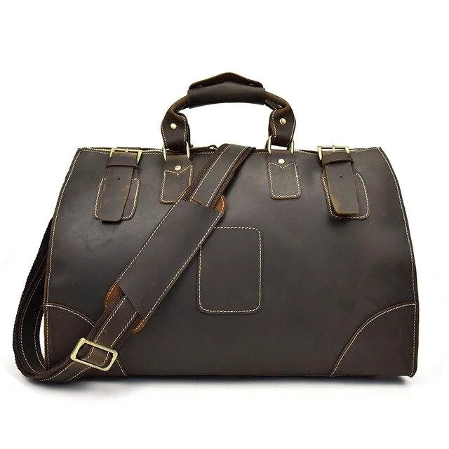 Casual Alastair Crazy Horse Leather Duffel Bag Reliable