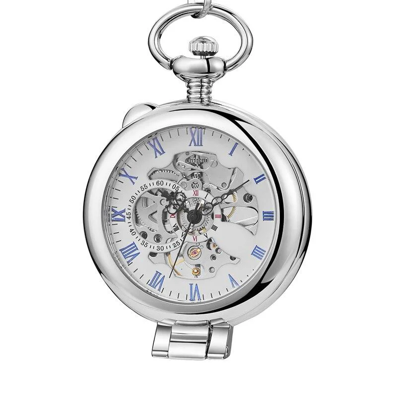 Fine Crafted Olaf Reloj de bolsillo mecánico esqueleto Orkina Plata Responsible