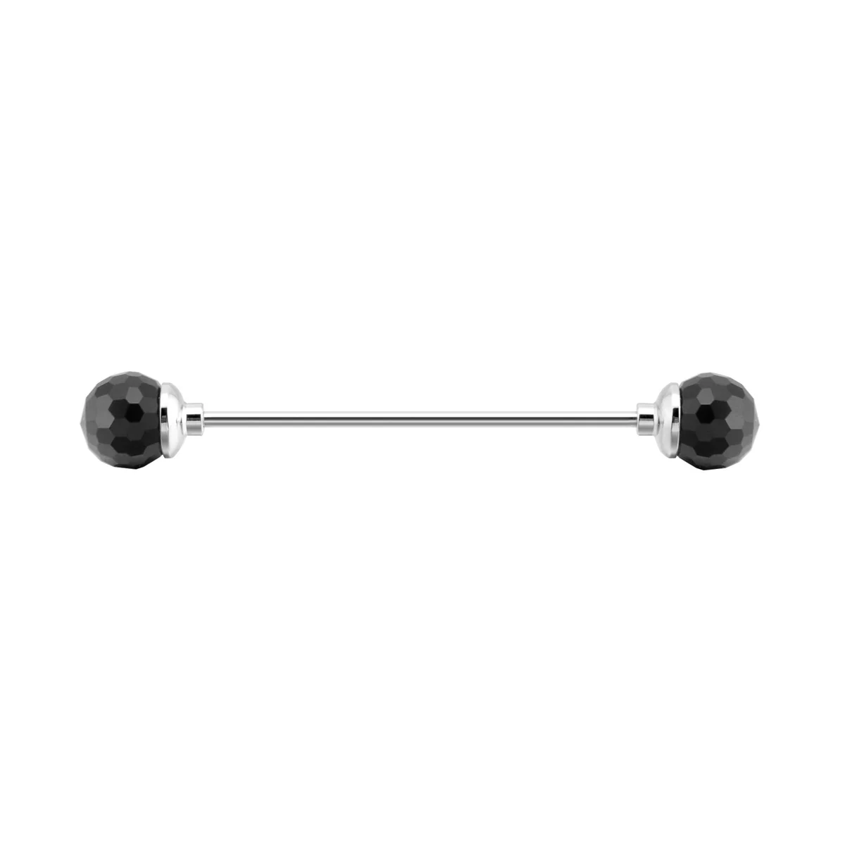 Casual Bola de cristal negra Colar Bar Solid