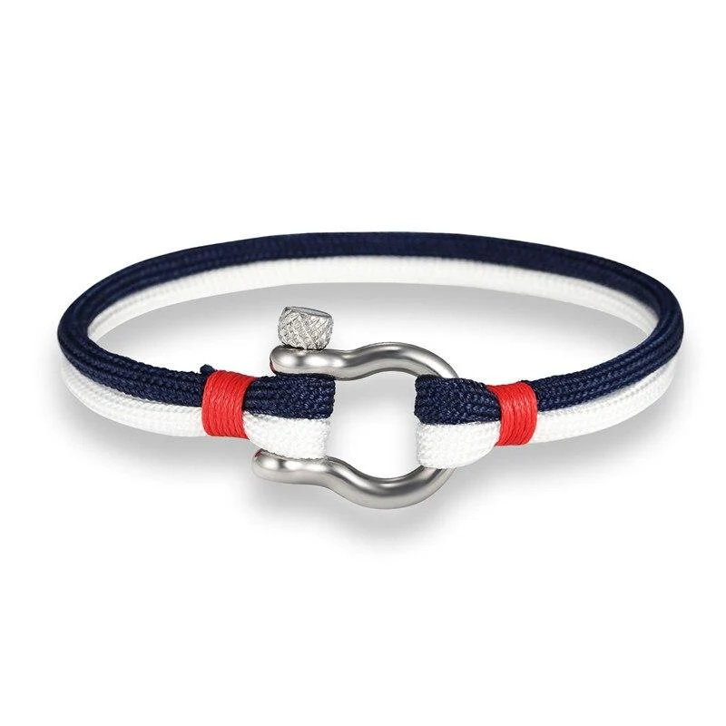 High-Performance Grillete de herradura Pulsera de cuerda gemela Relaxed