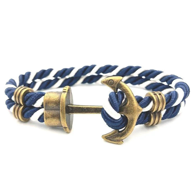 Contemporary Luigi Ancla pulsera de cuerda a rayas Long-Lasting