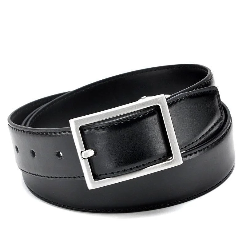 Long-Lasting Sebastian Cinturón formal de piel de vaca Smooth