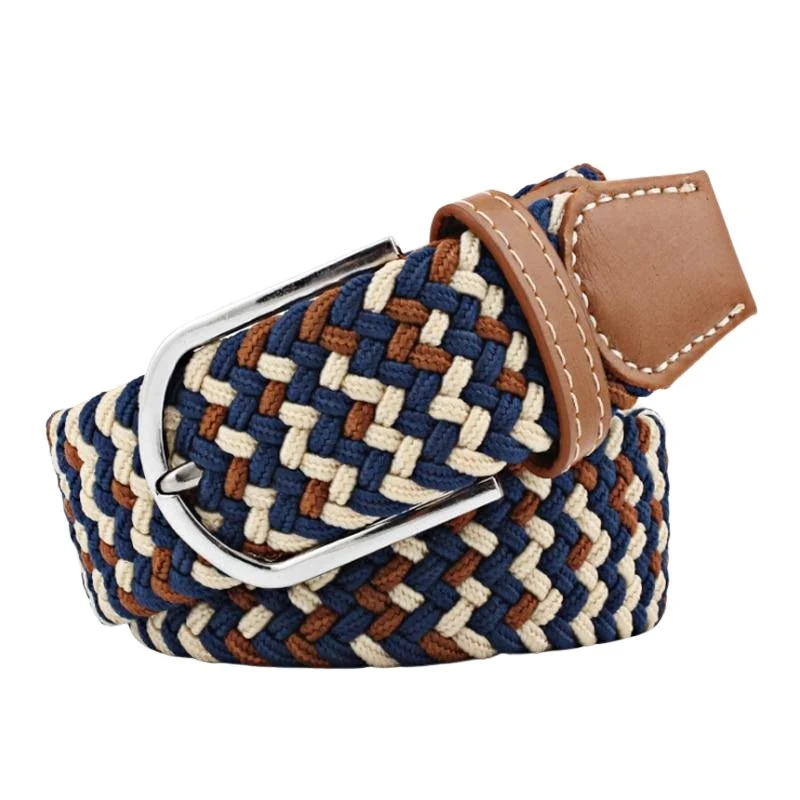 Lightweight Giuseppe Cinturón elástico trenzado bicolor High-Grade