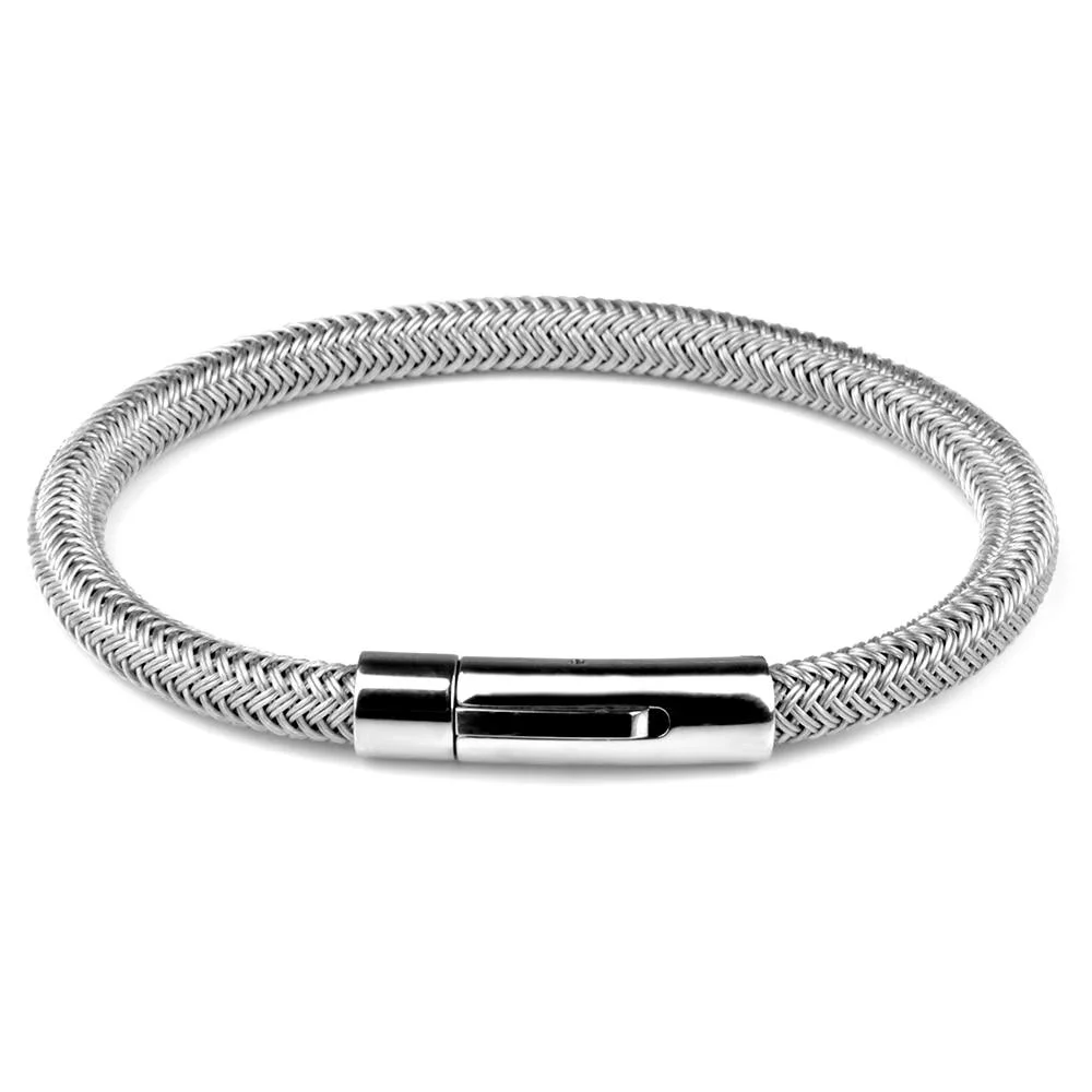 Healthy Ornell Pulsera de cuerda metálica Modern