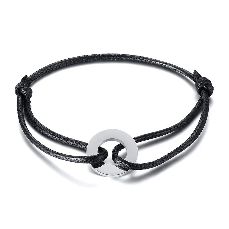 Efficient Círculo Minimalista Pulsera de cuerda Tobillera Authentic
