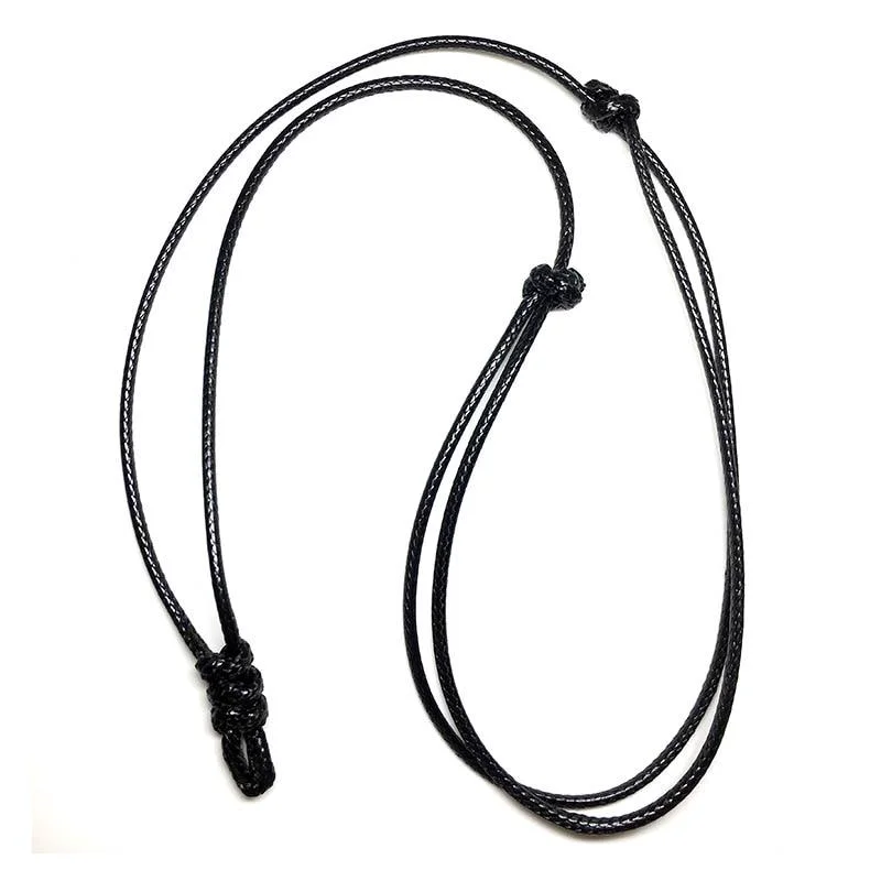 Detailed Collar minimalista de cordón de cuero negro ajustable Effective