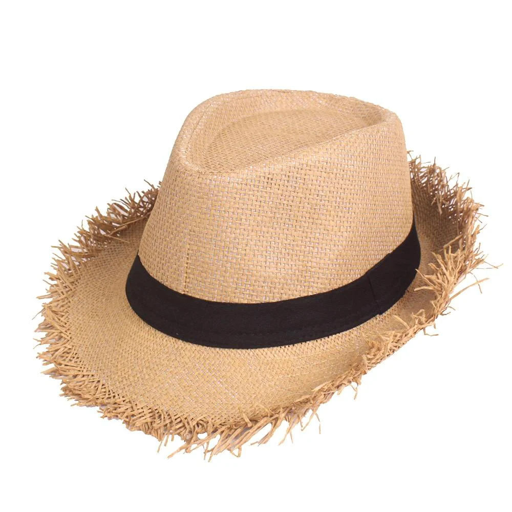 Prestigious Borde deshilachado Trilby Sombrero de paja Smooth