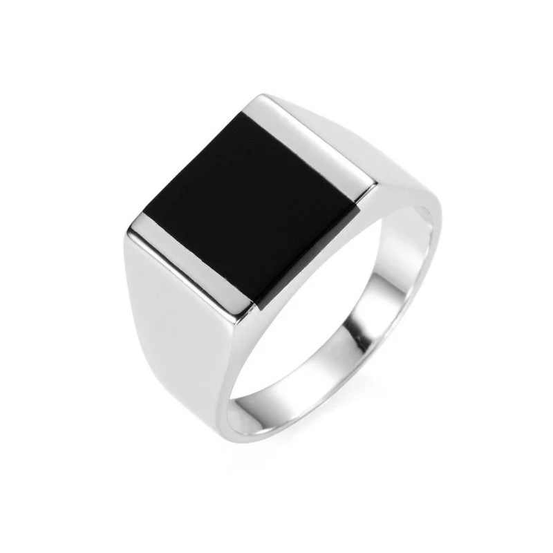 Secure Anillo de sello Valdemar de plata de ley 925 Fast