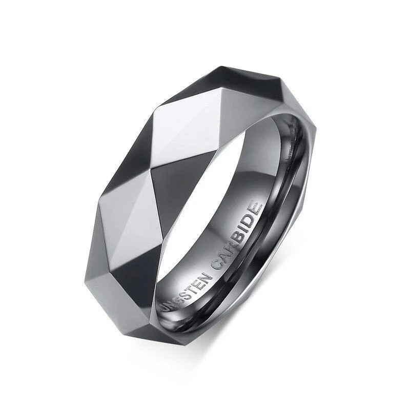 Genuine Anillo Rómbico Carburo Tungsteno Oro Efficient