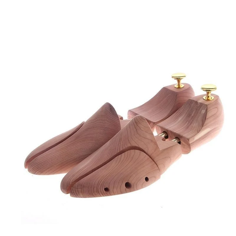 Relaxed Árbol de zapatos ajustable de madera de cedro del tubo gemelo 1 par High-Grade