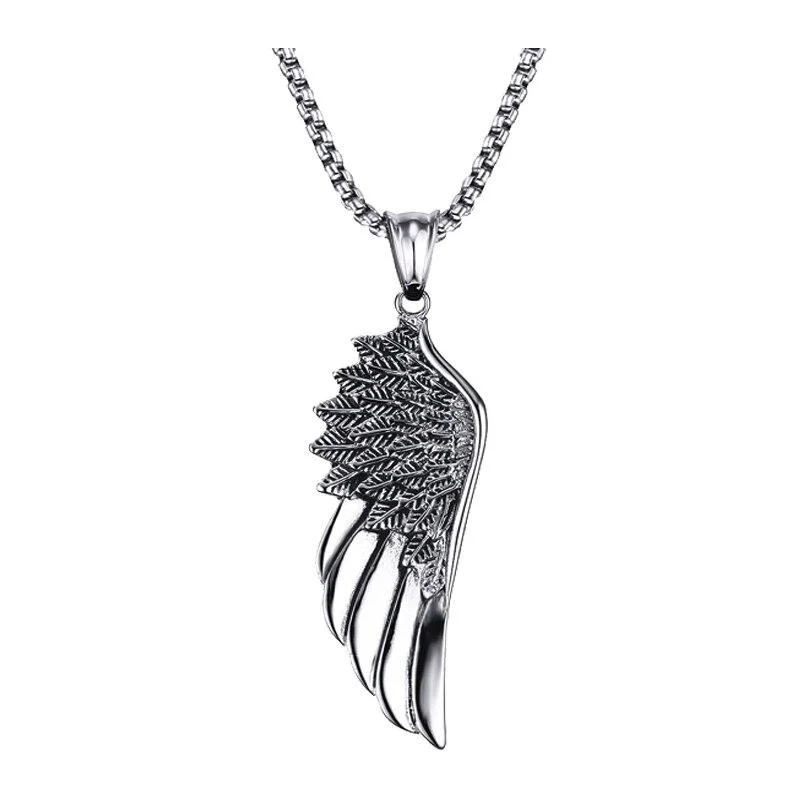 Long-Lasting Collar con colgante de ala de acero High-Quality