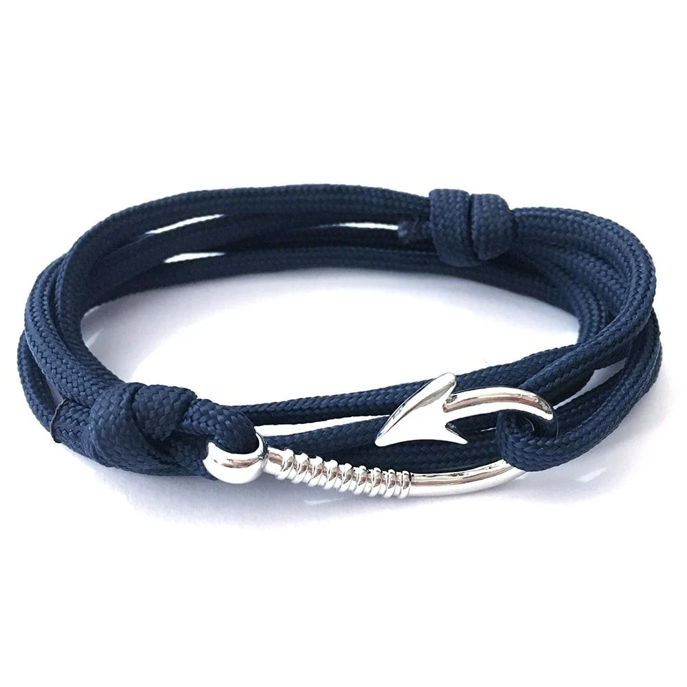 Detailed Pulsera Náutica Gancho Pequeño Plata High-Quality