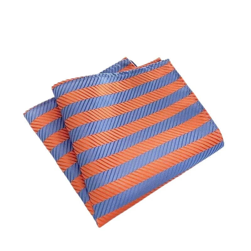 Stylish Pañuelo de bolsillo de sarga de seda a rayas Flexible