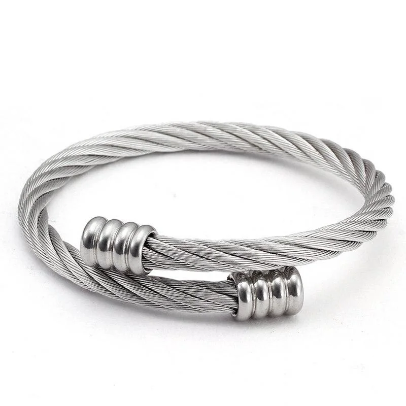 Artisan Hans Pulsera brazalete minimalista de cuerda metálica Eco-Friendly